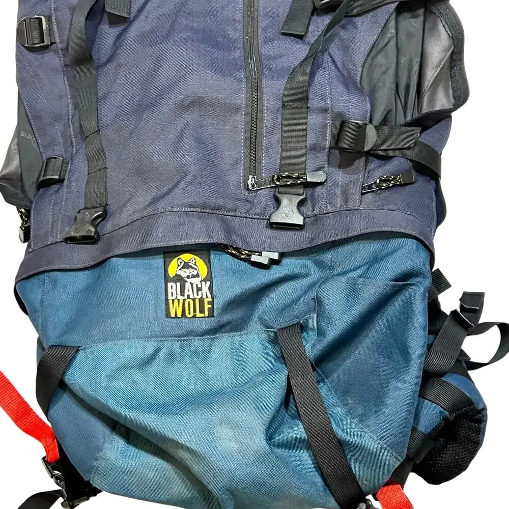 Vintage Black Wolf Granite Peak 65 Hiking Backpack Internal Frame Rucksack 65L